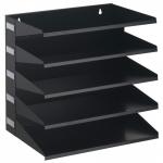 5-Tier Recycled Metal Sorting Rack with Optional Wall Mounting Black - 336001 72778DR