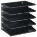 5-Tier Recycled Metal Sorting Rack with Optional Wall Mounting Black - 336001 72778DR