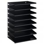 8-Tier Recycled Metal Sorting Rack with Optional Wall Mounting Black - 336101 72785DR