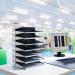 8-Tier Recycled Metal Sorting Rack with Optional Wall Mounting Black - 336101 72785DR
