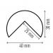 Durable Magnetic Warning Corner Impact Protection Profiles C25R 1m Roll - 1110130 72862DR