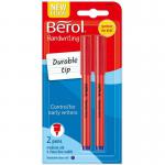 Berol Handwriting Pen 0.6mm Line Blue (Pack 2) - 2056932 72927NR