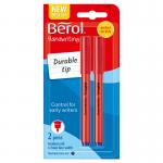 Berol Handwriting Pen 0.6mm Line Black (Pack 2) - 2056933 72934NR