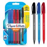 Paper Mate InkJoy 100 Ballpoint Pen 1.0mm Tip 0.7mm Line BlackBlueRed (Pack 8) - 1956745 72976NR