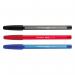 Paper Mate InkJoy 100 Ballpoint Pen 1.0mm Tip 0.7mm Line BlackBlueRed (Pack 8) - 1956745 72976NR