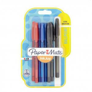 Paper Mate InkJoy 100 Ballpoint Pen 1.0mm Tip 0.7mm Line BlackBlueRed