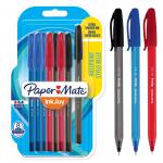 Paper Mate InkJoy 100 Ballpoint Pen 1.0mm Tip 0.7mm Line Black/Blue/Red (Pack 8) - 1956745 72976NR