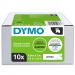 Dymo D1 Label Tape 9mmx7m Black on White (Pack 10) - 2093096 72983NR