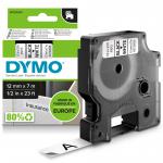 Dymo D1 Label Tape 12mmx7m Black on White (Pack 10) - 2093097 72990NR
