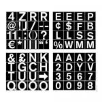 Bi-Office Magnetic Letters Numbers and Symbols 23mm White on Black CAR0702 73123BS