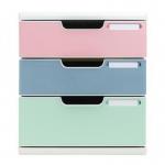 Exacompta AutentiK Modular A4 3 Drawers White Assorted - 325303D 73247EX