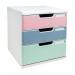 Exacompta AutentiK Modular A4 3 Drawers White Assorted - 325303D 73247EX