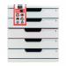 Exacompta AutentiK Modular A4 5 Drawers Assorted Colours - 301303D 73303EX
