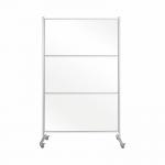 Bi-Office Mobile Glass Divider Screen with Aluminium Frame 1200x1500mm Clear - DSP123046 73361BS