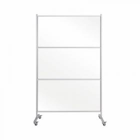 Bi-Office Mobile Glass Divider Screen with Aluminium Frame 1200x1500mm Clear - DSP123046 73361BS