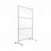 Bi-Office Mobile Glass Divider Screen with Aluminium Frame 1200x1500mm Clear - DSP123046 73361BS