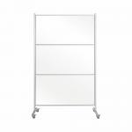 Bi-Office Mobile Glass Divider Screen with Aluminium Frame 1200x1500mm Clear - DSP123046 73361BS