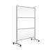 Bi-Office Mobile Glass Divider Screen with Aluminium Frame 1200x1800mm Clear 73368BS