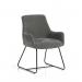 Quote Sled Base Reception Chair Grey Velour - BR000320 73401DY