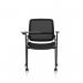 Capra Mesh Back Folding Training Chair With Writing Table Black Fabric Seat - BR000322 73422DY