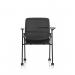Capra Mesh Back Folding Training Chair With Writing Table Black Fabric Seat - BR000322 73422DY