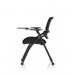 Capra Mesh Back Folding Training Chair With Writing Table Black Fabric Seat - BR000322 73422DY