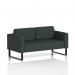 Brixworth Charcoal Sofa 2 Seater with Black Legs in Rivet Fabric - SF000081 73478DY