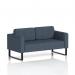Brixworth Crucible Sofa 2 Seater with Black Legs in Rivet Fabric - SF000082 73485DY
