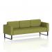 Brixworth Olive Sofa 3 Seater with Black Legs in Rivet Fabric - SF000155 73534DY