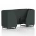 Brixworth Charcoal 2 Seater Booth with Black Legs in Rivet Fabric Panels and Sofa - SF000513 73562DY