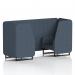 Brixworth Crucible 2 Seater Booth with Black Legs in Rivet Fabric Panels and Sofa - SF000514 73569DY