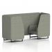 Brixworth Vitreous 2 Seater Booth with Black Legs in Rivet Fabric Panels and Sofa - SF000517 73590DY