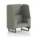 Brixworth Vitreous 1 Seater Open Booth with Black Legs in Rivet Fabric Panels and Sofa - SF001957 73674DY