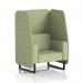 Brixworth Burnish 1 Seater Open Booth with Black Legs in Rivet Fabric Panels and Sofa - SF001952 73688DY