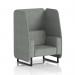 Brixworth Prime 1 Seater Open Booth with Black Legs in Rivet Fabric Panels and Sofa - SF001956 73716DY