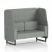 Brixworth Prime 2 Seater Open Booth with Black Legs in Rivet Fabric Panels and Sofa - SF002076 73751DY