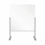 Bi-Office Desk Protective Divider Screen Glass 650x850mm Clear DSP693041 73760BS