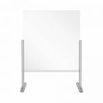Bi-Office Desk Protective Divider Screen Glass 650x850mm Clear DSP693041 73760BS