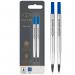 Parker Quink Rollerball Refill for Rollerball Pens Medium Blue (Pack 2) 1950327 73798NR