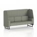 Brixworth Vitreous 3 Seater Open Booth with Black Legs in Rivet Fabric Panels and Sofa - SF002197 73800DY
