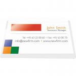 3L Self Adhesive Business Card Pocket Polypropylene 60x95mm Short Side Opening Clear (Pack 10) 10106 73868PL