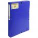 Exacompta Forever Box File Recycled Polypropylene A4 40mm Spine Width Elastic Closure Blue (Pack 8) 73998EX