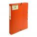 Exacompta Forever Box File Recycled Polypropylene A4 40mm Spine Width Elastic Closure Orange (Pack 8) 74005EX