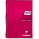 Clairefontaine Europa A4 Wirebound Card Cover Notebook Ruled 180 Pages Red (Pack 5) - 5805Z 74117EX
