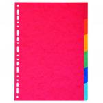 Exacompta Forever Recycled Divider 6 Part A4 220gsm Card Vivid Assorted Colours - 2006E 74180EX