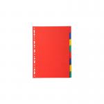 Exacompta Forever Recycled Divider 8 Part A4 220gsm Card Vivid Assorted Colours - 2008E 74187EX