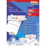 DECAdry Folding Place Card 210x63.5mm 2 Per Sheet 200gsm White (Pack 44) - OCB5107 74484PL