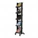 Fast Paper Easy Corner Mobile Literature Display 5 Shelves Black - F259N01 74659PL