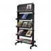 Fast Paper Easy Single Sided Mobile Literature Display 5 Shelves Black - F255N01 74701PL