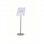 Twinco Agenda Literature Display Snap Frame Floor Standing A4 Silver - TW51758 75051PL